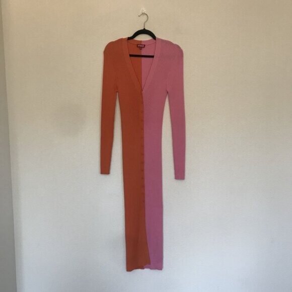 Staud Size Medium Shoko Cardigan Midi Dress - Picture 2 of 7